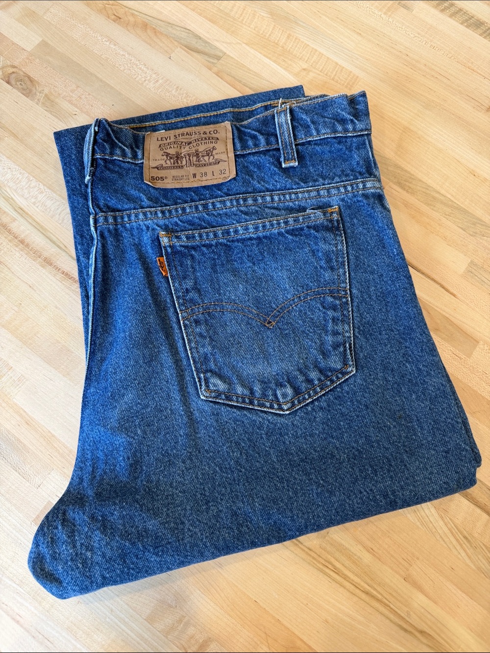Levi's Straight Leg Men's Jeans in Deep Blue Denim